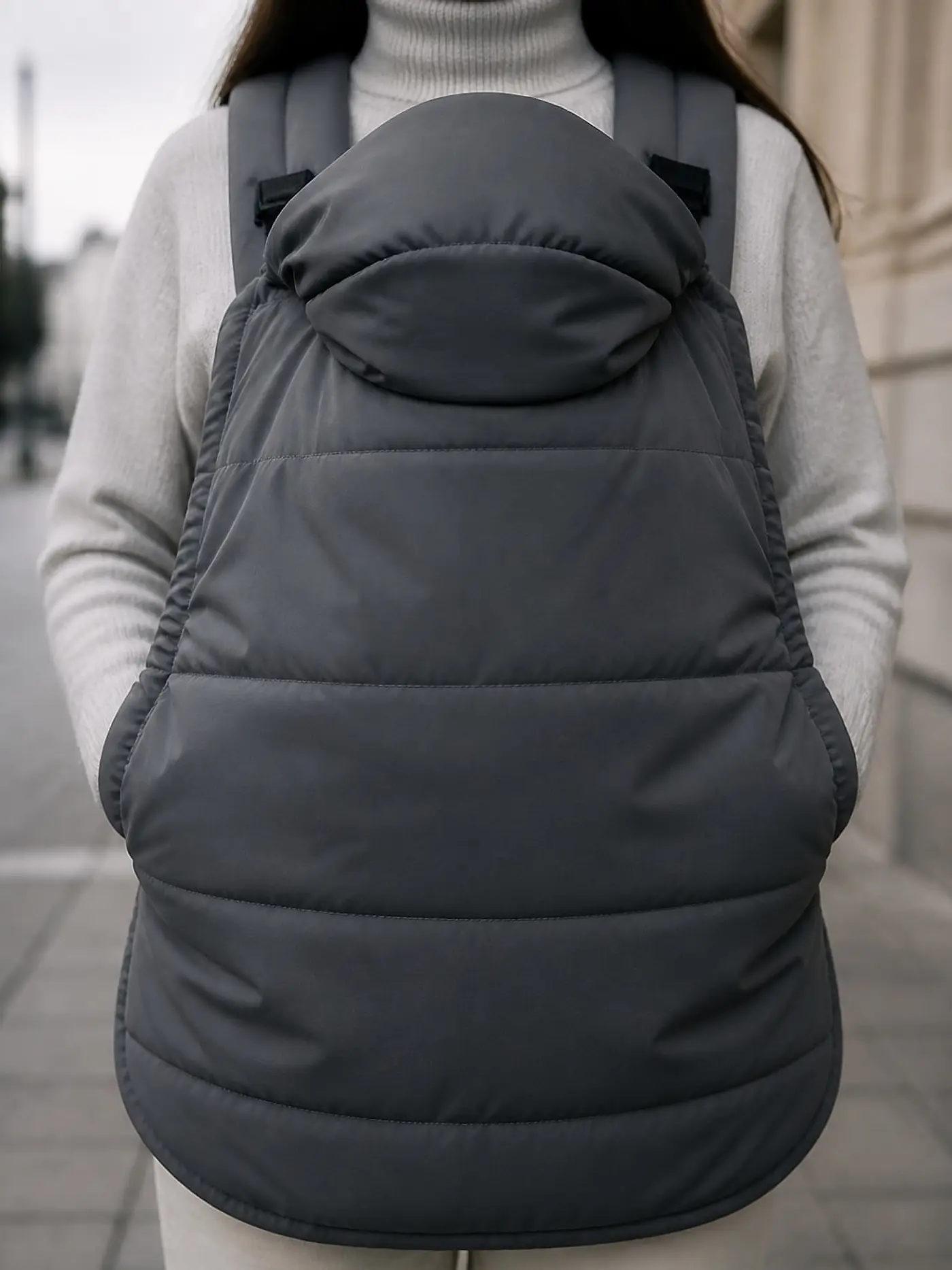 Cobertor Abrigo — Cubre al bebé por encima del portabebés. Sirve con cualquier marca.