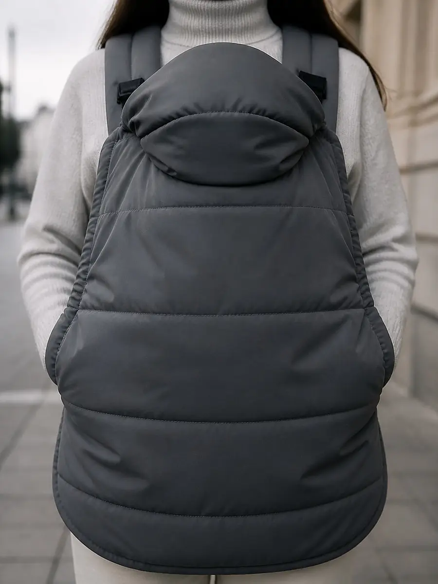 Cobertor Abrigo — Cubre al bebé por encima del portabebés. Sirve con cualquier marca.